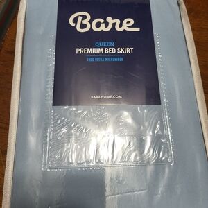 Light Blue Queen Bed Skirt